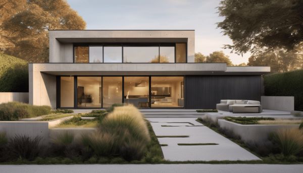 Comment aménager un parterre devant une maison moderne pour un effet élégant